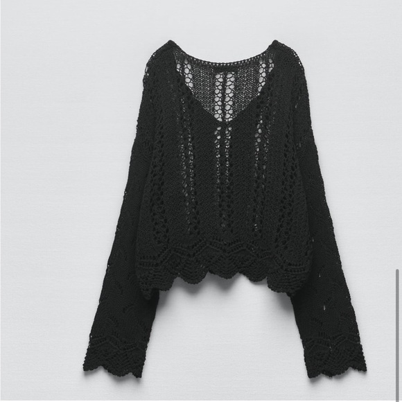 NWT Zara oversized open knit sweater - Picture 6 of 10